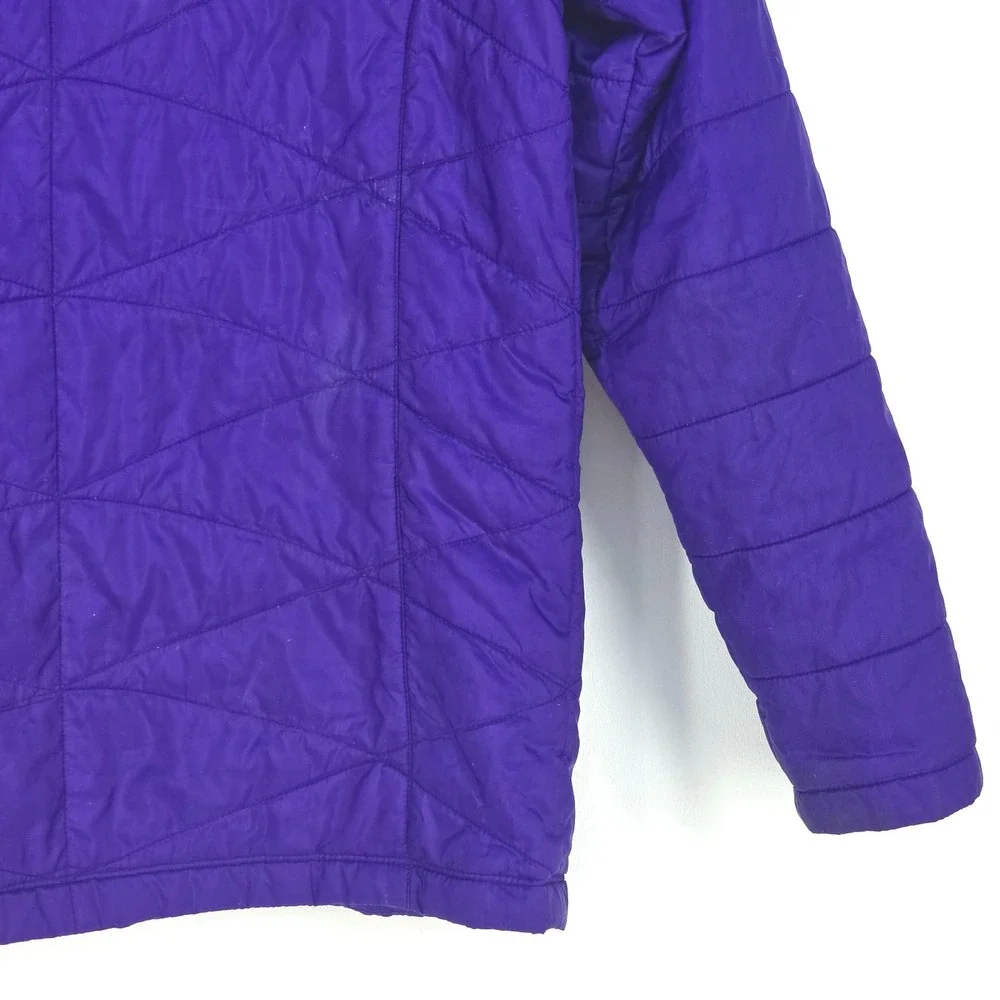 Columbia Omni Heat Puffer Coat Girls Large Deep Purple Full Zip‎ Hooded Winter
